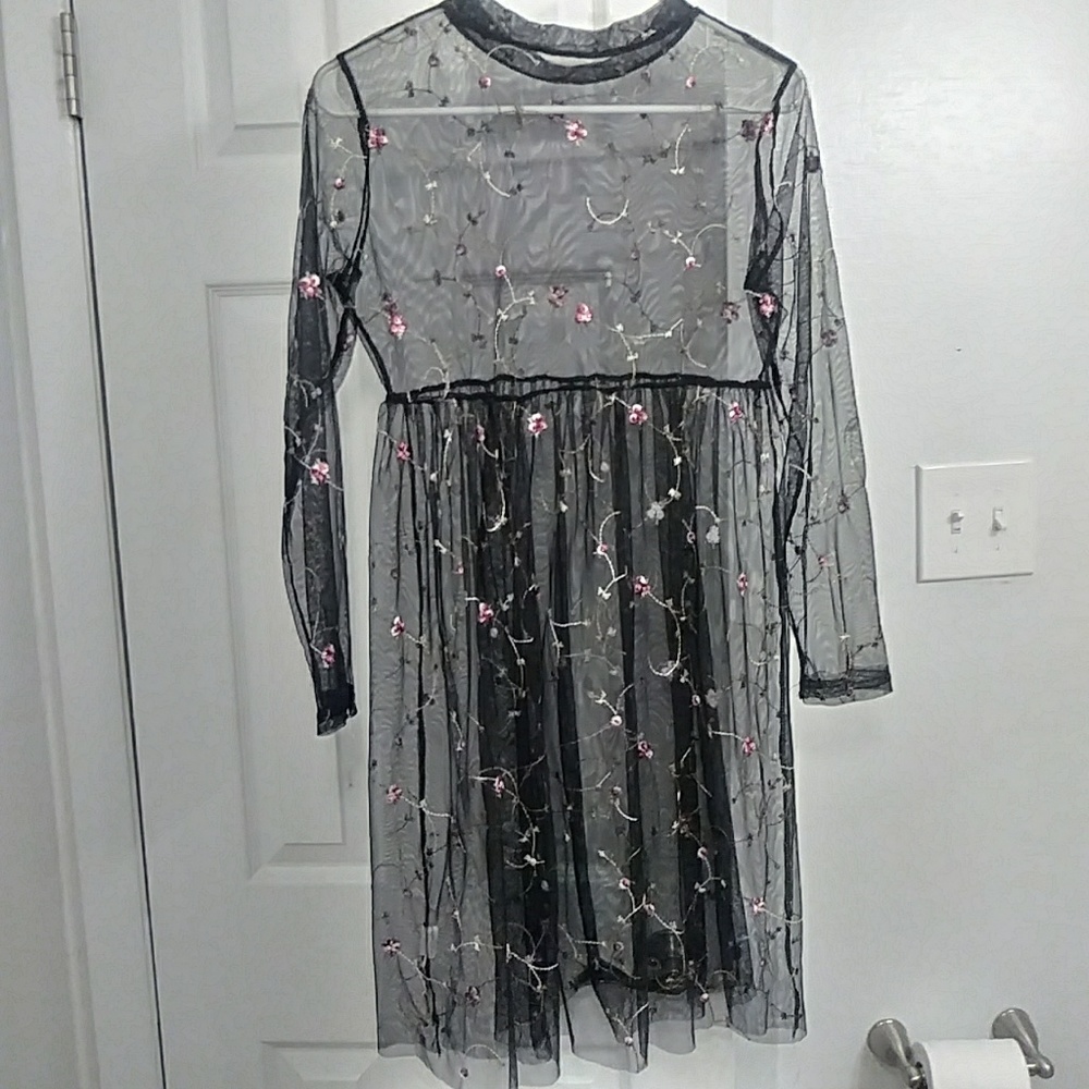 See thru black dress